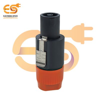 NL4FC 4 Pole Speakon Male Cable Connector for Speaker Cable (Orange)